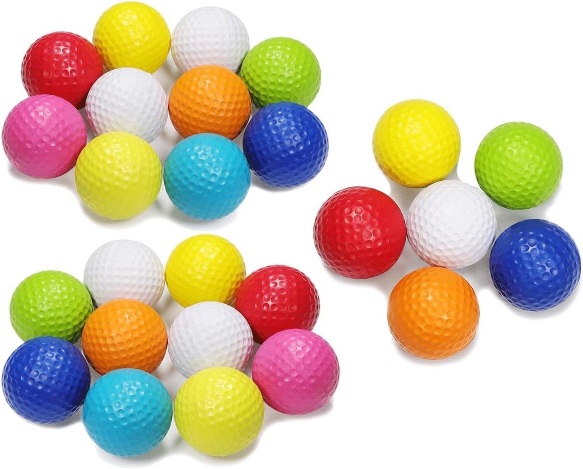 SnelShoppen - Pack van 26 Golf Balls Training Balls - Foam Golf Oefenballen - Zacht en Veilig voor Binnen en Buiten Training - Ideaal voor Beginners e