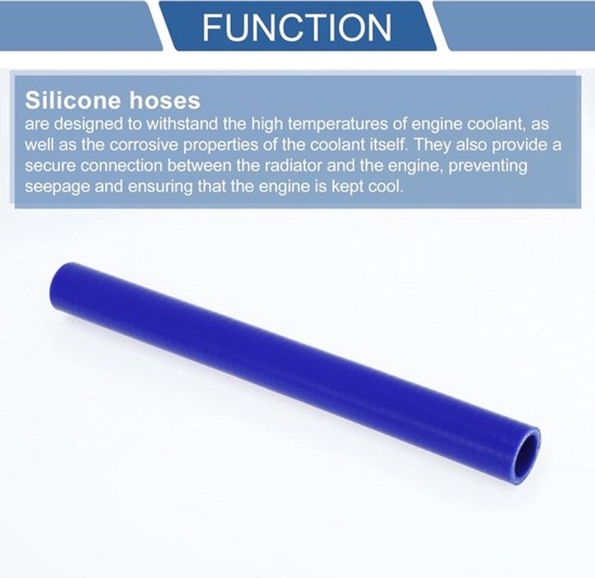 Blauwe Universele Autosiliconenslang 22 mm ID 300 mm Lengte 0 Graden