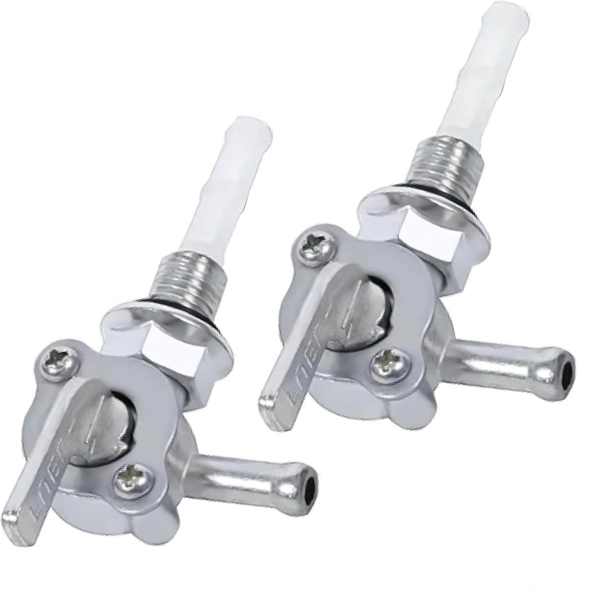 SnelShoppen - 2pcs Universele Brandstoftap Schakelaar M10 voor Generator en Brandstoftank Motorfietsen Offroad Karts - Hoogwaardige Metalen en Kunstst