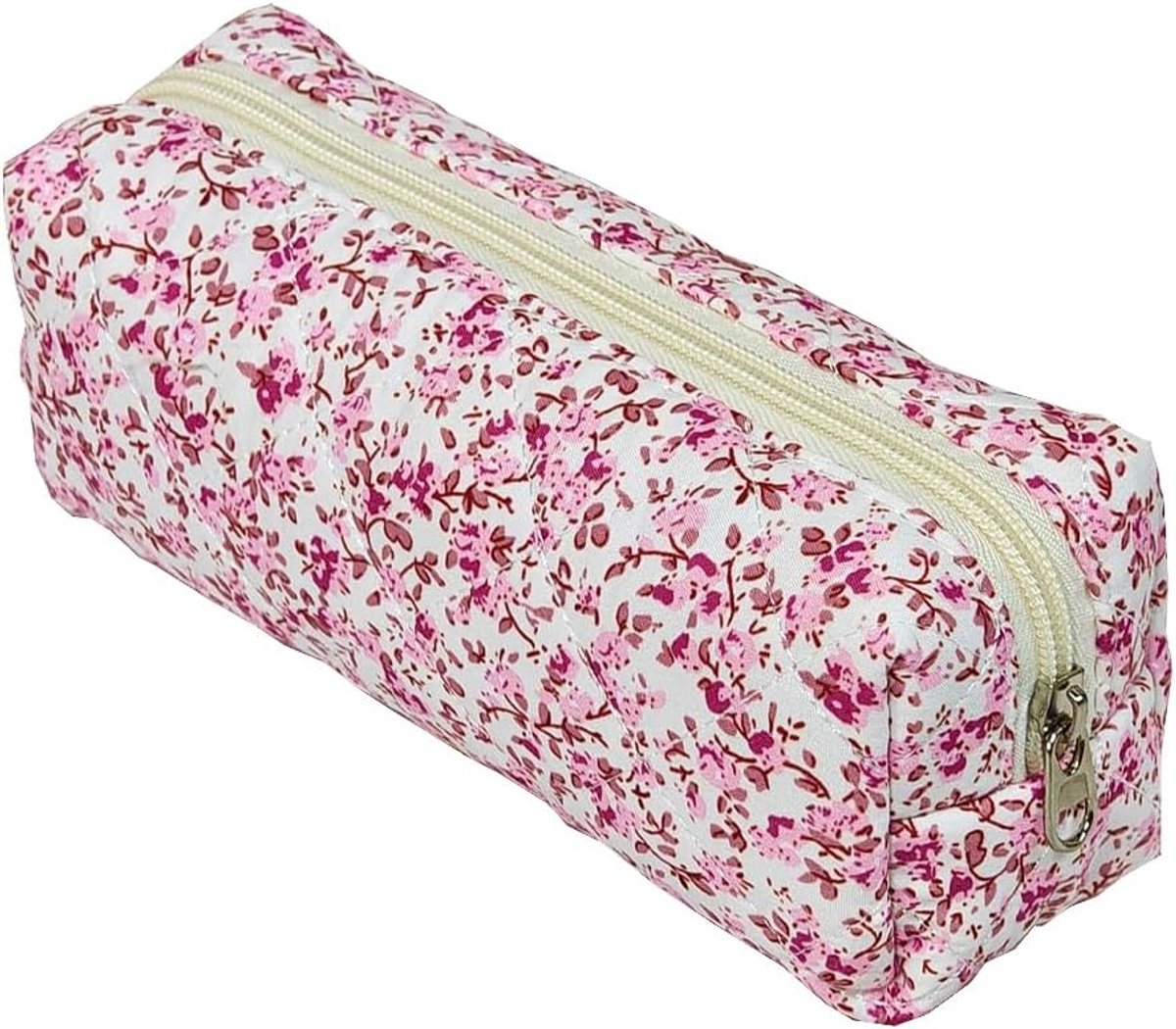 SnelShoppen - Schattige Pencil Case Unisex, Klein Cartoon Tasje als Make-up Tas, 19x8x6 cm, Roze Katoen en Linnen, Perfect voor Kinderen en School