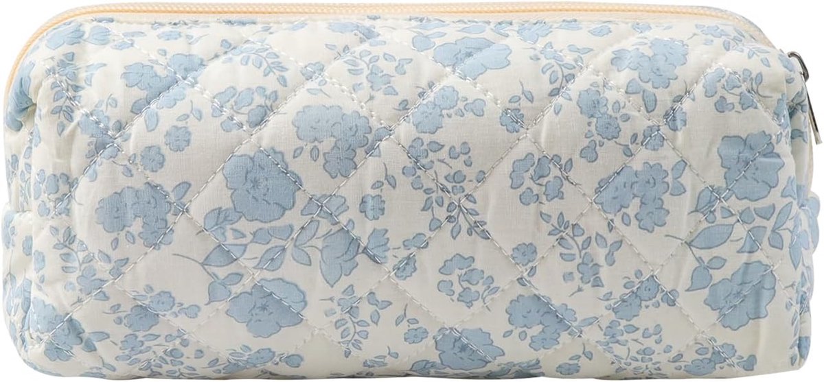 SnelShoppen - Schattige Bloemen Pencil Case - Organiser voor Potloden, Pennen en Cosméticos - 19x8x6cm - Perfect voor Vrouwen en Studenten