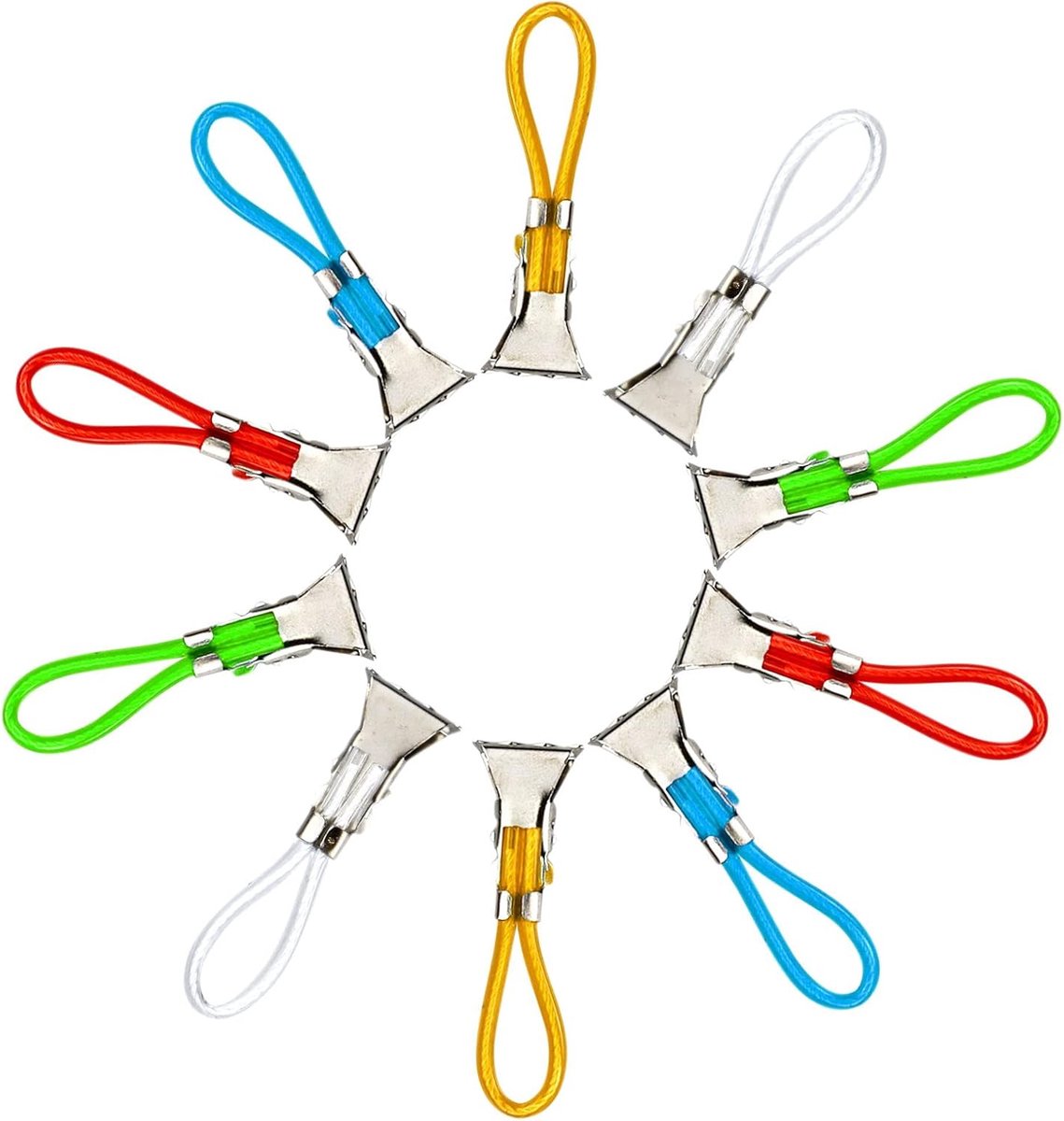 SnelShoppen - Keuken Handdoek Hangers - Towel Clips Set van 10 - Robuuste Clips voor Handdoeken, Theedoeken, Pothouders - Verschillende Kleuren - Geen