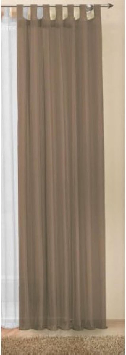 SnelShoppen - Transparante Eenvoudige Gordijn Voile 245 x 140 cm Turquoise - 100% Polyester, Wasbaar, Ideaal voor Woonkamer, Slaapkamer, Feest en Tuin
