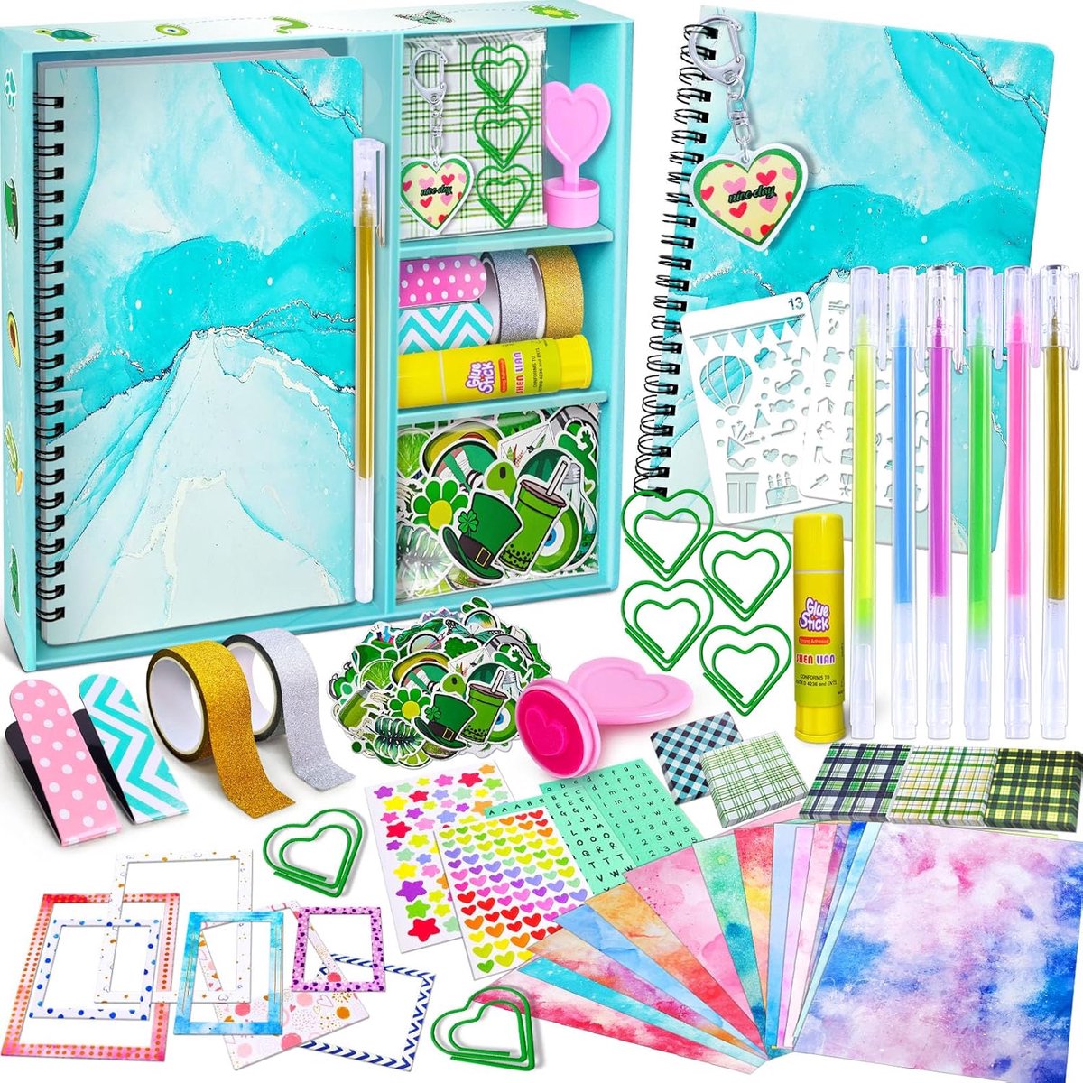 SnelShoppen - DIY Journal Kit voor Meisjes, Scrapbook en Dagboek Set, Creatieve Knutselset voor Kinderen van 8-14 Jaar, Perfecte Verjaardag en Kerstca