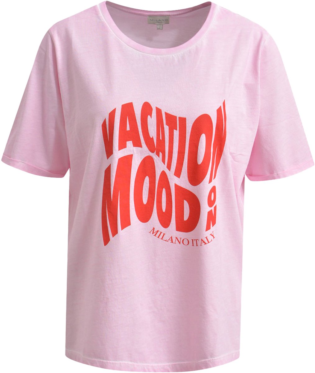 Milano Italy - roze t-shirt vacation mood - maat 36