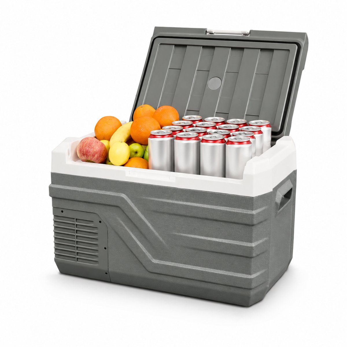 Reky Koelbox - Elektrische koelbox - Koelkast - Koelkast tafelmodel - Auto koelkast - Vriezer - Compressor - Grijs - 12V - 25L