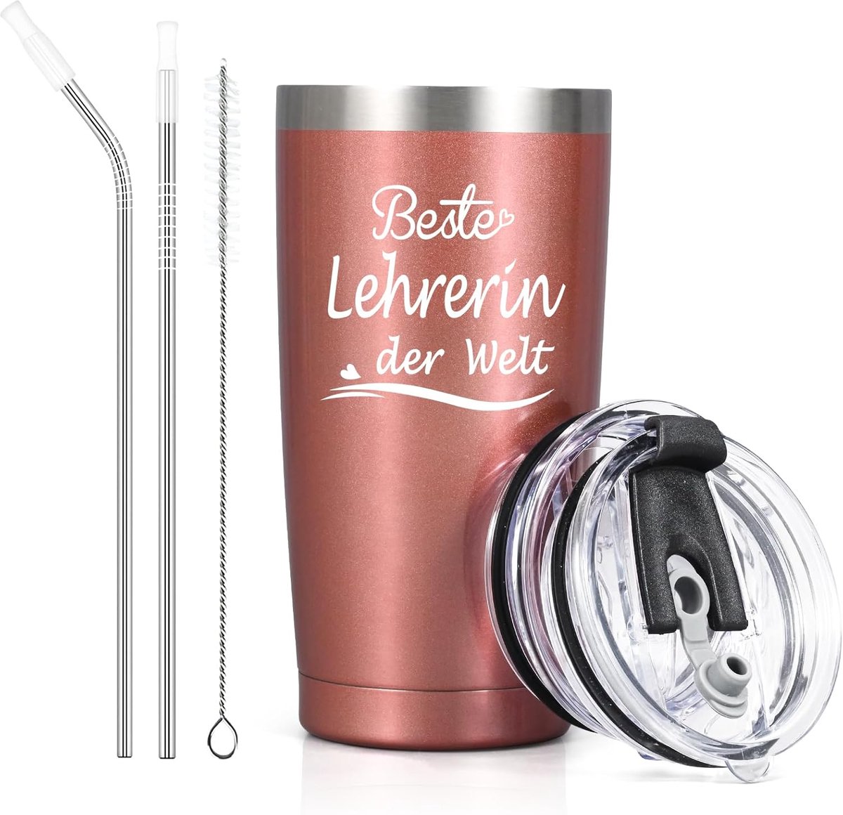 SnelShoppen - 600ml Isolerende Thermosbeker voor Leraren - Bedank Cadeau, Afscheids Geschenk, Kerstcadeau - Dubbele Vakuum Isolatie, RVS, Mooi Ontwerp