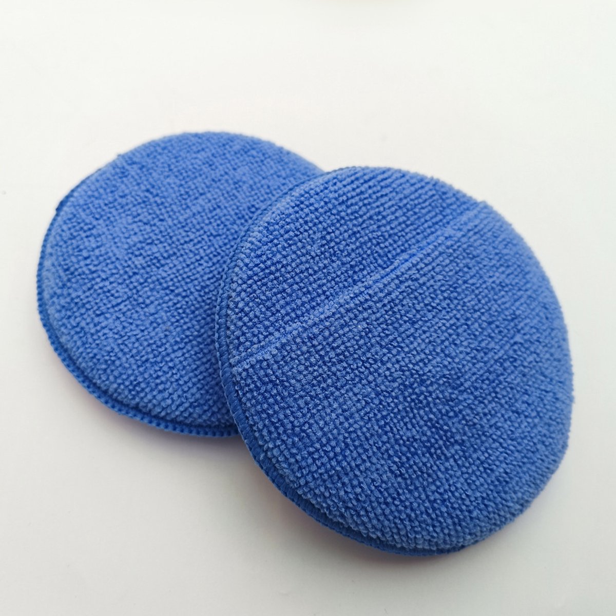 Set van 10 microvezel polijstpads, 130x25 mm | Geschikt voor autowax, lakreinigers en sealants; handmatig aanbrengen; geschikt voor auto-, kunststof-, interieur- en exterieuroppervlakken - Blauw