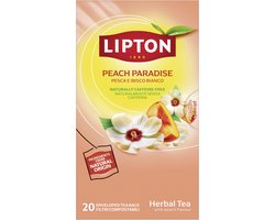 Lipton Herbal Tea Paradise Peach - 80 Piramide Theezakjes - Perzik Kruidenthee - 4 x 20 Zakjes - Voordeelverpakking
