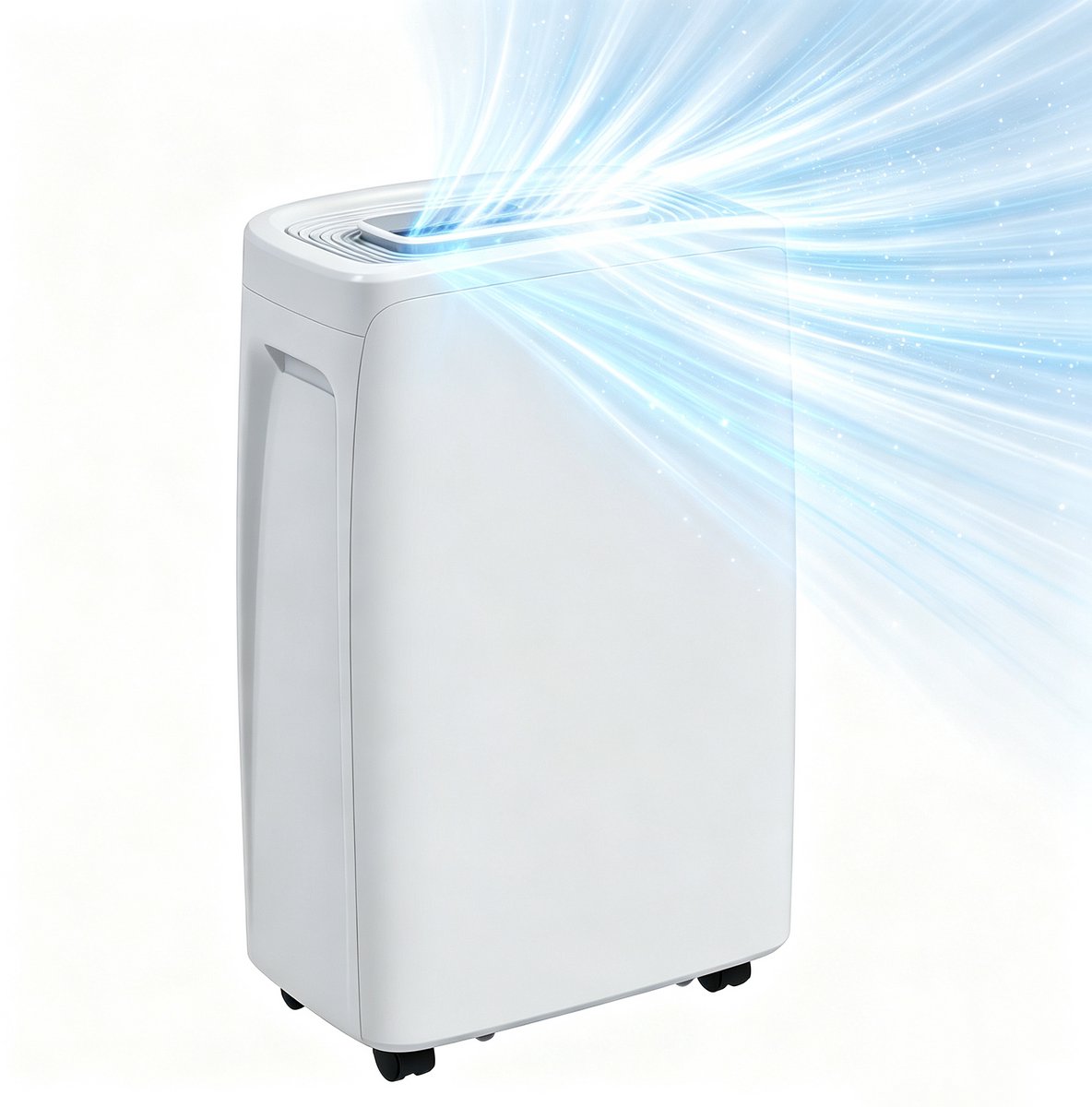 TEKROA® Elektrische Luchtontvochtiger 12L/dag - Stil - 4 Modi & 2 Snelheden - Vochtvanger met Timer - voor Badkamer, Kelder, Zolder & Slaapkamer – 29x18x49 cm - Wit