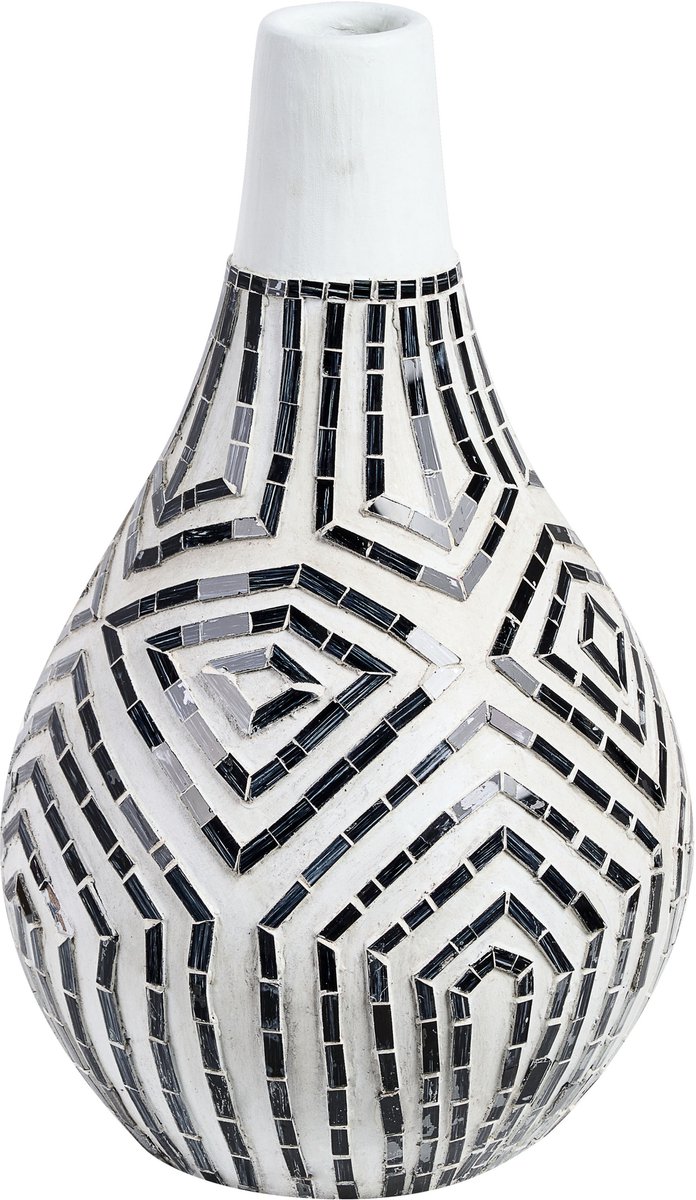 Beliani OMBILIN - Decoratieve vaas - Gebroken wit - Terracotta