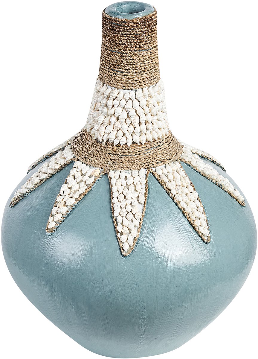 Beliani SILAU - Decoratieve vaas - Blauw - Terracotta