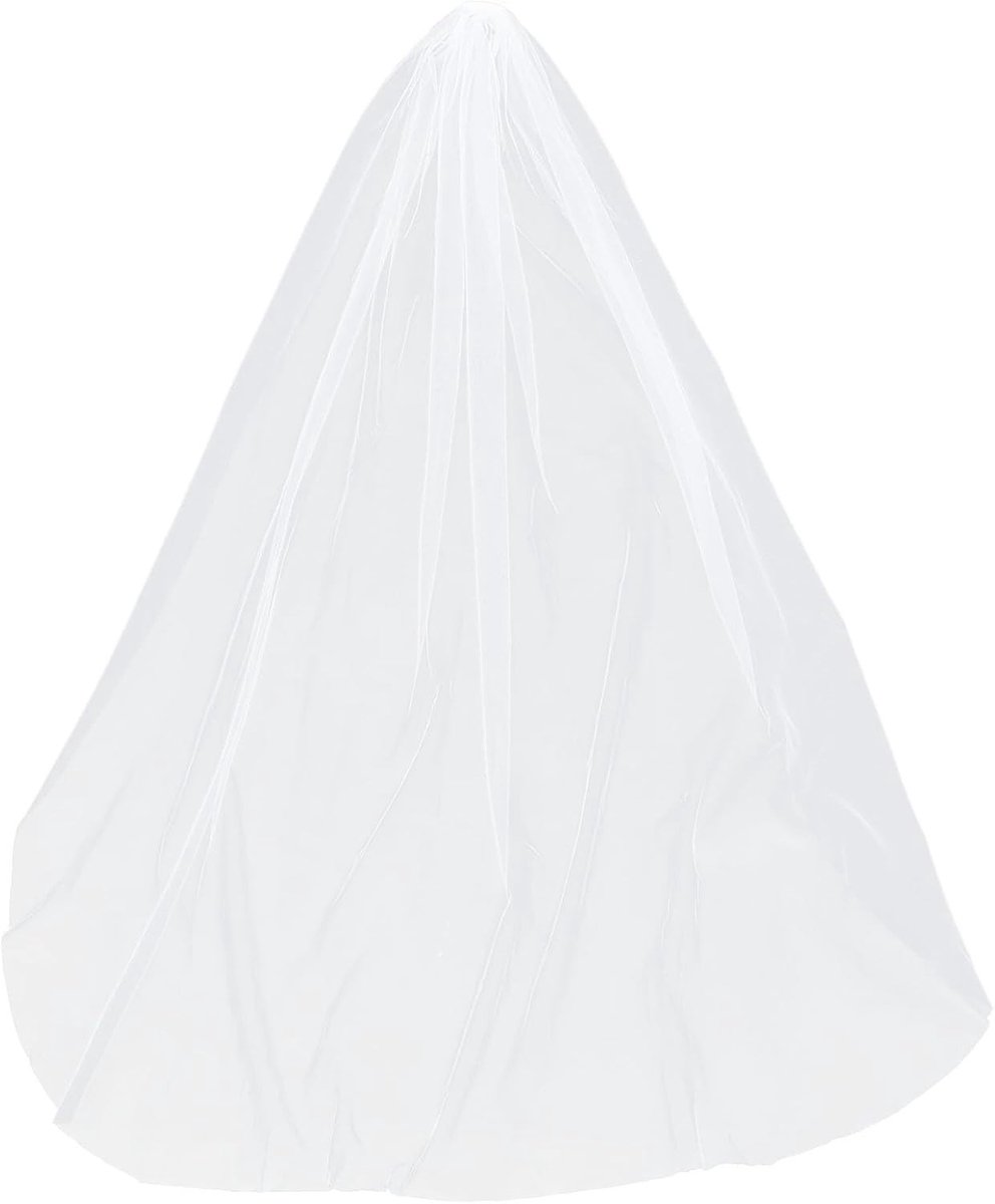 Lang Beige Bruidsluier van 0.8m - Eenvoudige en Elegante Bruidsaccessoires voor Vrouwen, Perfect voor Trouwen en Ceremonies