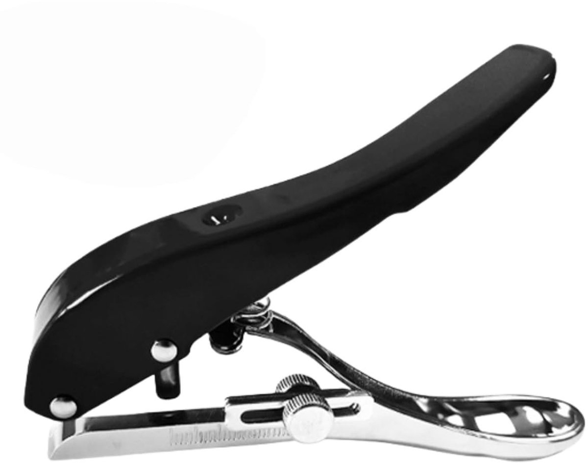 Robuuste handperforator met lang bereik voor knutselpapier, etiketten en tickets - 1/4 inch / 6 mm perforator met comfortabel handvat