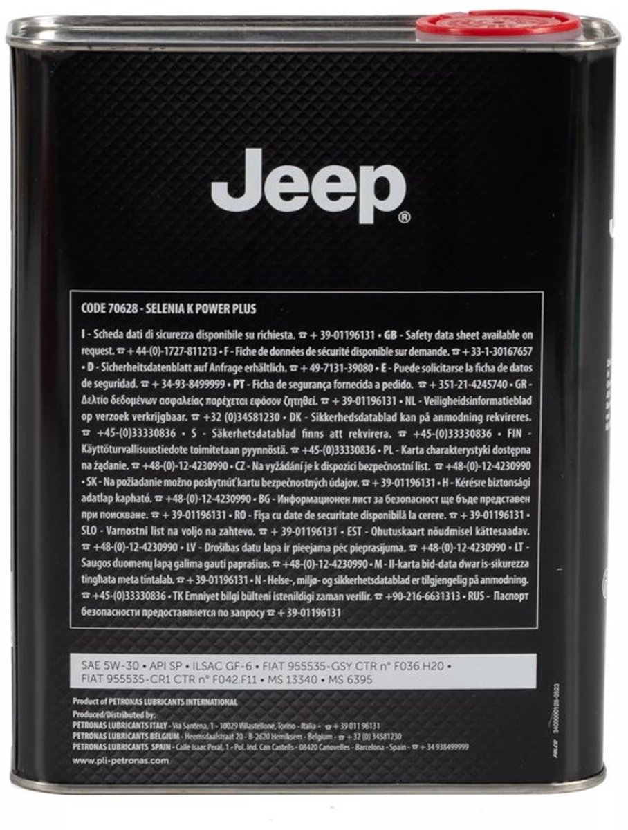 2L Selenia K Power Plus 5W30 70628GF5EU Benzine