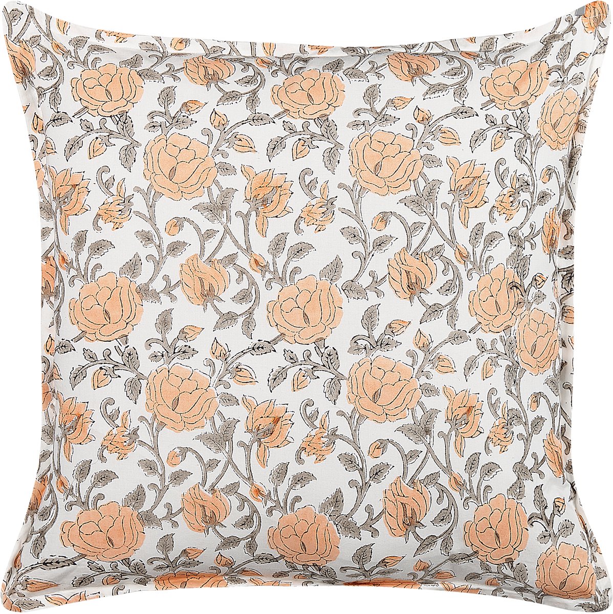 Beliani MEADIA - Sierkussen - Gebroken wit - 45 x 45 cm - Katoen Meerkleurig