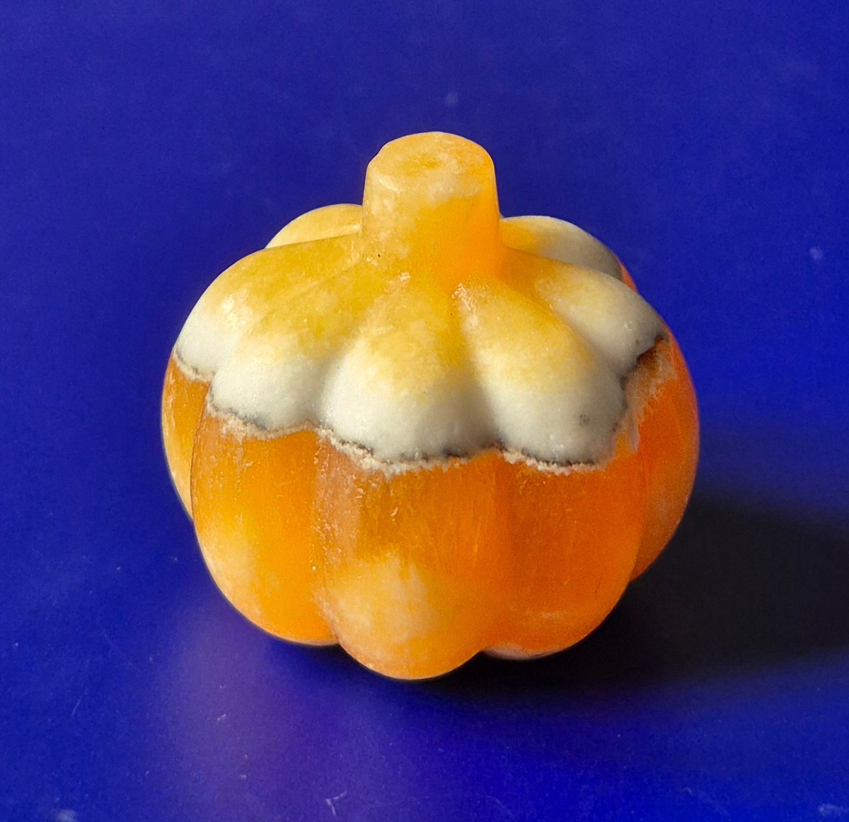 Halloween Yellow Calcite Crystal Carving Pumpkin 35mm