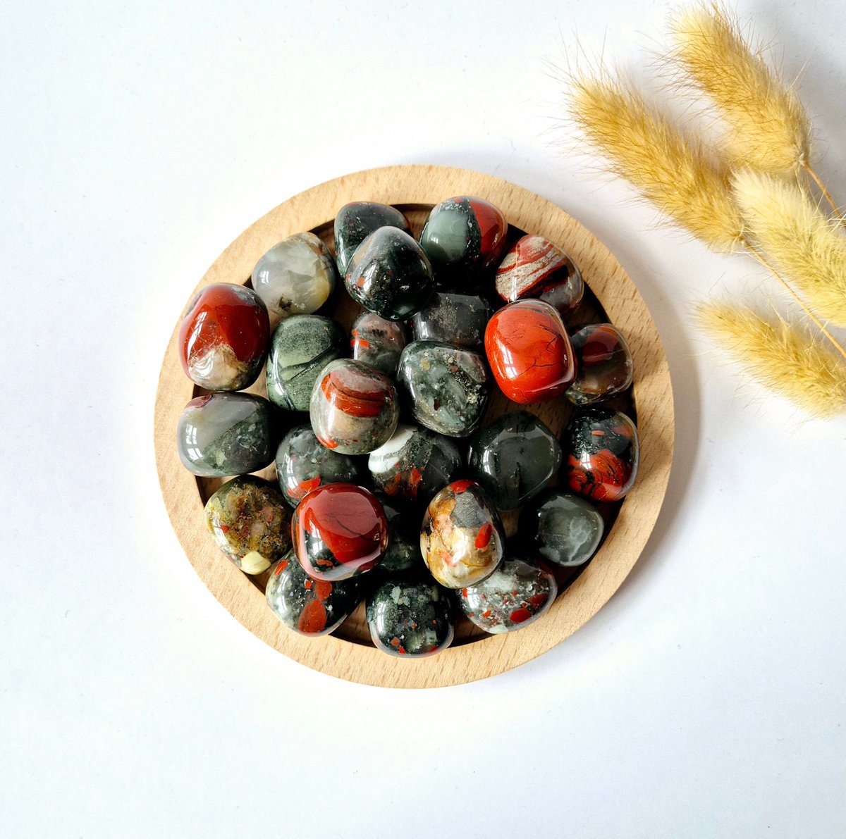 Edelsteen African Bloodstone Trommelstenen (2 cm | per 100 gram) Handstenen