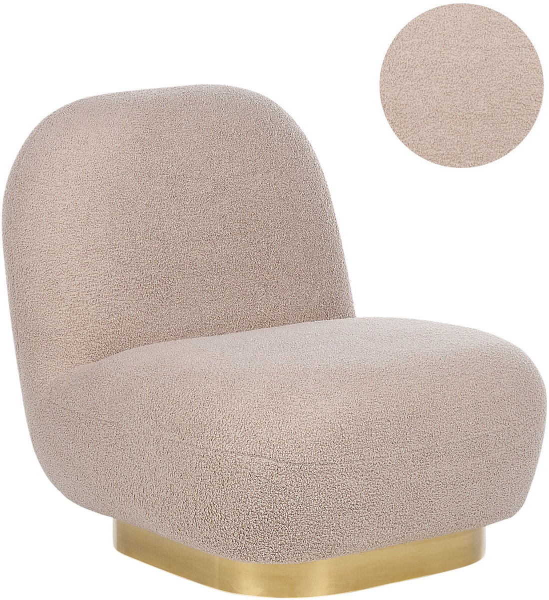 LOVIISA - Fauteuil - Beige - Polyester