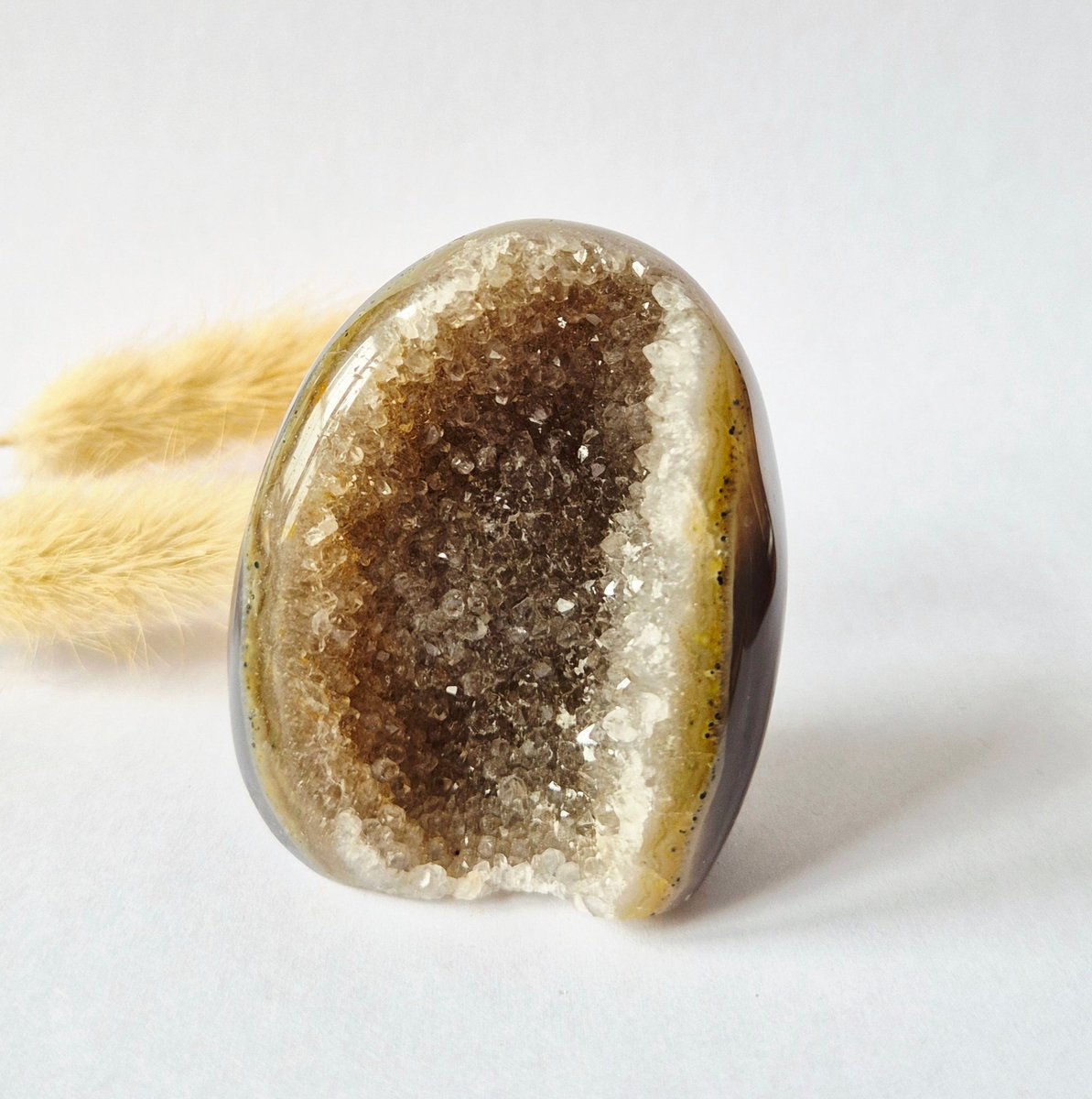 Druzy Agaat uit Uruguay – 141 gram #162 | Natuurlijke Geode Edelsteen