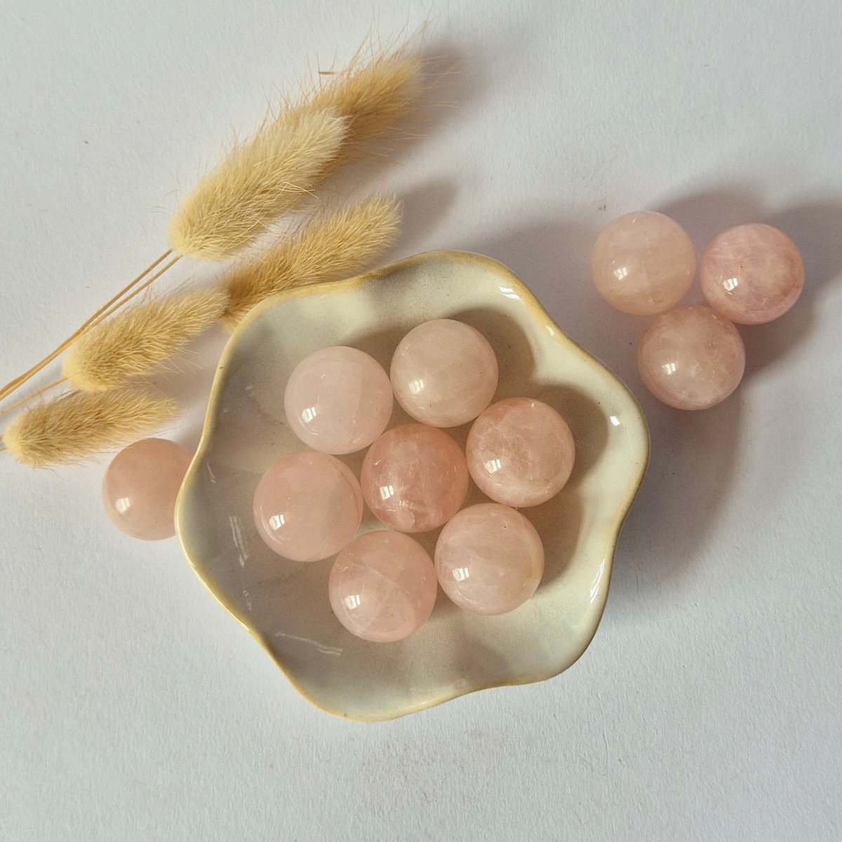 Natuurlijke Rozenkwarts Bol – 25–30 mm