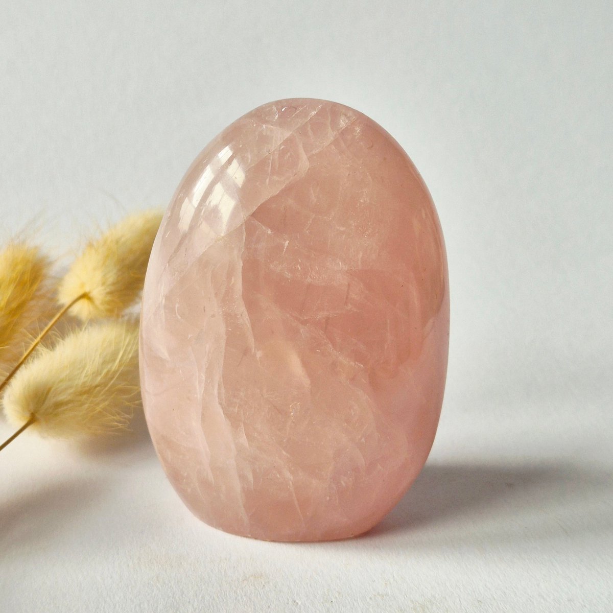 Premium Madagaskar Rozenkwarts Freeform – Gepolijste Edelsteen