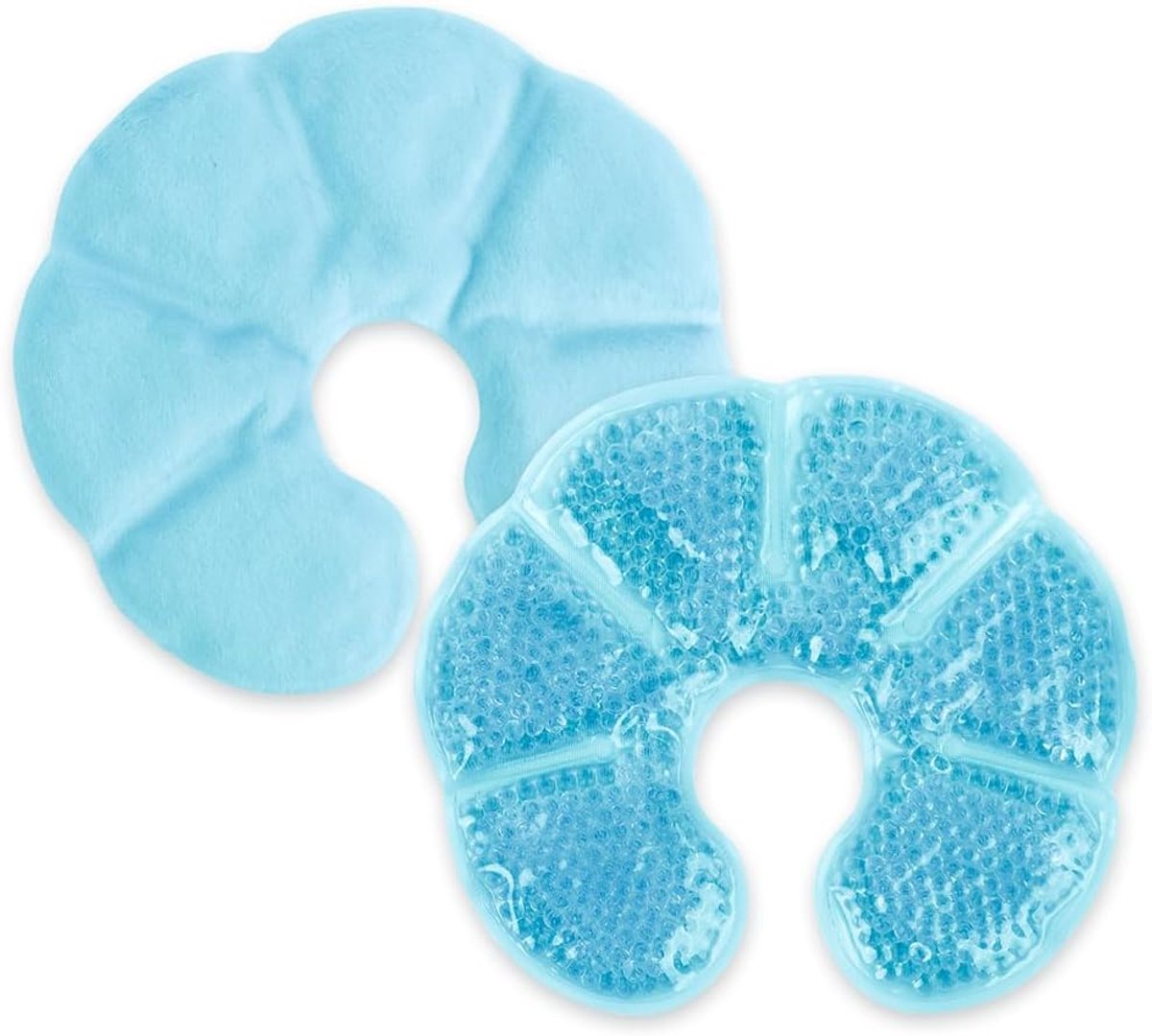 SnelShoppen - 3-in-1 Borstvoeding Koel Pads 20x17cm - Zachte Fleece, 2 Stuks, Warm & Koud Voor Borsttherapie - Ideaal Voor Borstvoeding, Pijnverlichti
