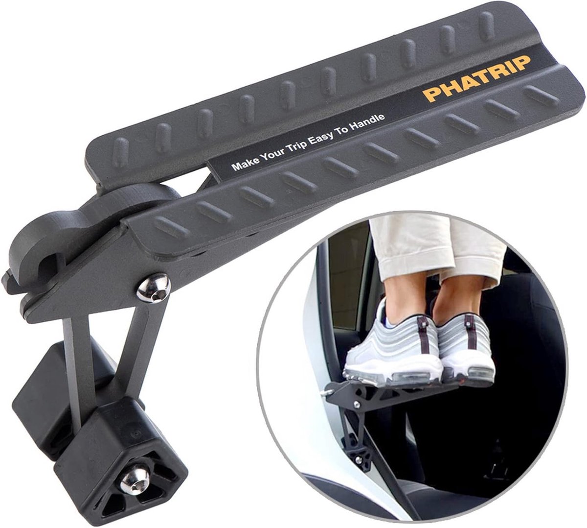 SnelShoppen - Vouwbare Car Door Pedal - Universele Auto Ladder voor Gemakkelijk Toegang tot het Dak - Ideaal voor SUV, Jeep, RV, Fietsen, Kano, Skiën