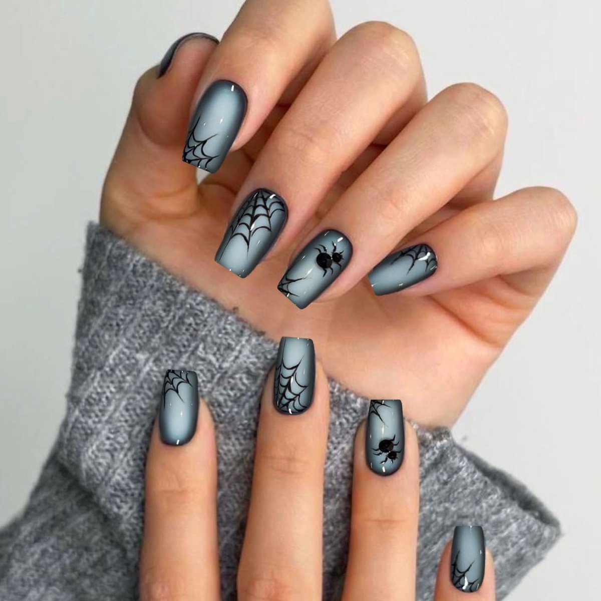 SnelShoppen - JMEOWIO Halloween Verloop Nagelfolie Gel Nail Art Sticker UV Nagelsticker - 20 Stuks - Semi-uitgeharde Gel Nagelstickers - Duurzaam en C