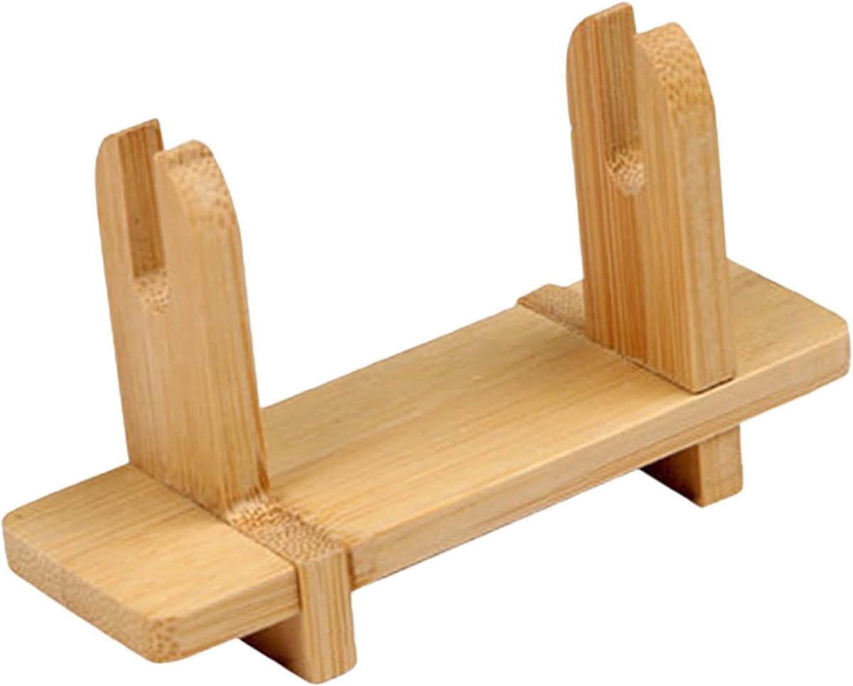 SnelShoppen - Opvouwbare Ventilatorstandaard Houten Plaathouder Voor Thuis, Kantoor, Galerij, Tentoonstelling - Stabiele Display Houder Voor Handventi