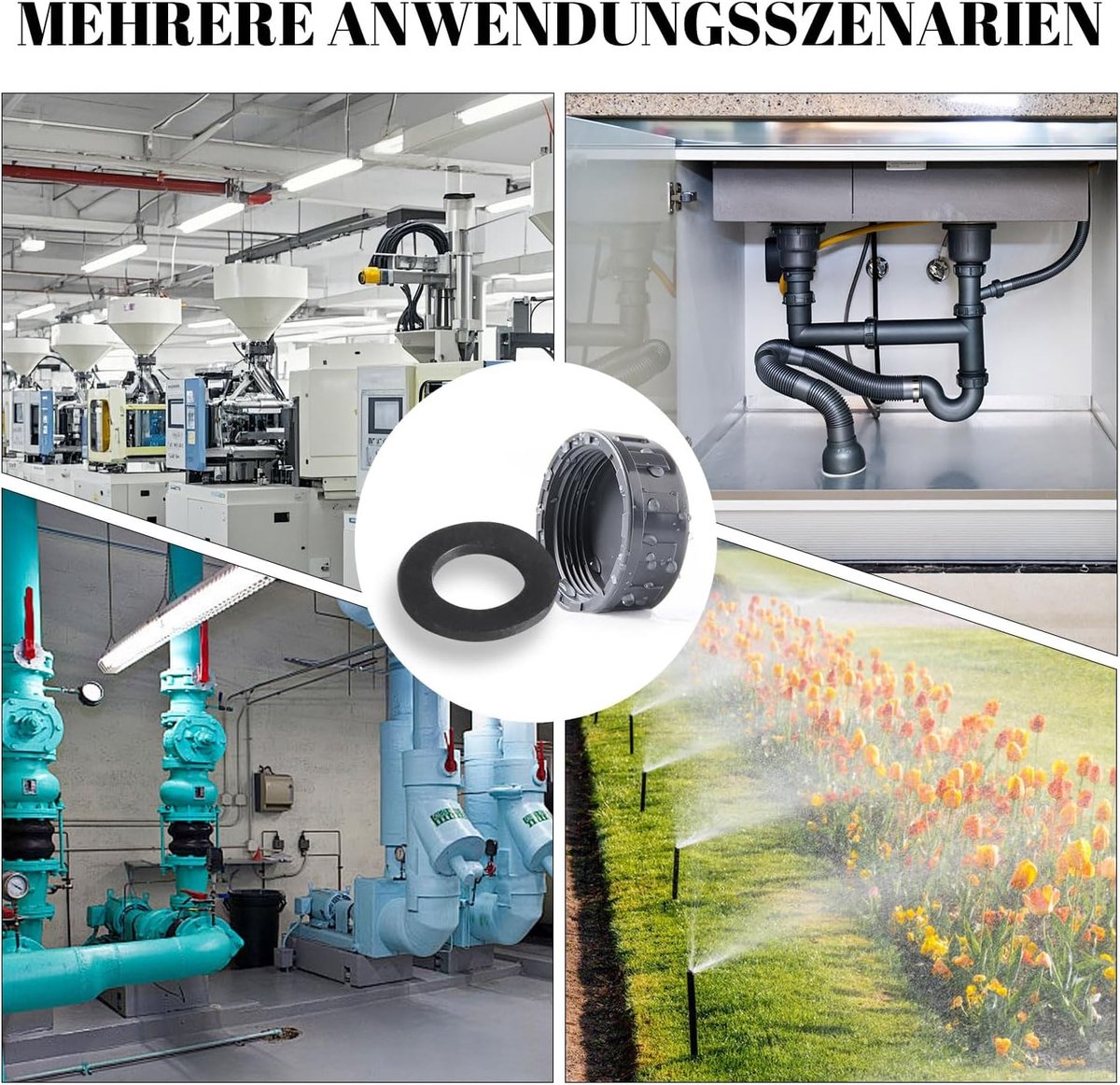 SnelShoppen - Set van 2 PVC Schroefdoppen 1" met Rubber Seals - 32mm Tuin Irrigatie, Loodgieterswerk en Sanitair Toepassingen