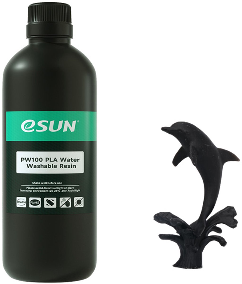 eSun - Water Washable Resin, Black – 0.5kg