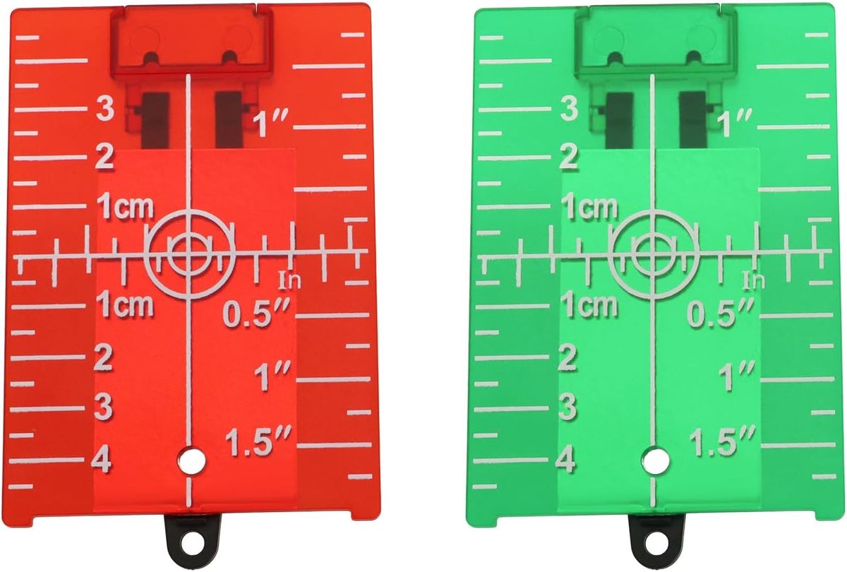 SnelShoppen - 2x Laser Level Reflector Target Board - Reflecterende Doelplaat voor Nauwkeurige Laser Metingen - Verhoogt Zichtbaarheid - In Inches en