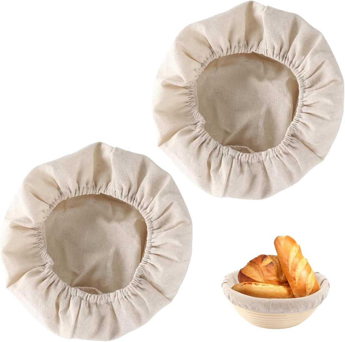 SnelShoppen - 2 stuks Ringfolie voor Brood, Bakaccessoires, Afdekhoezen voor Kommen, Gastrfolie voor Deeg, Katoen en Linnen, Keuken Must-have