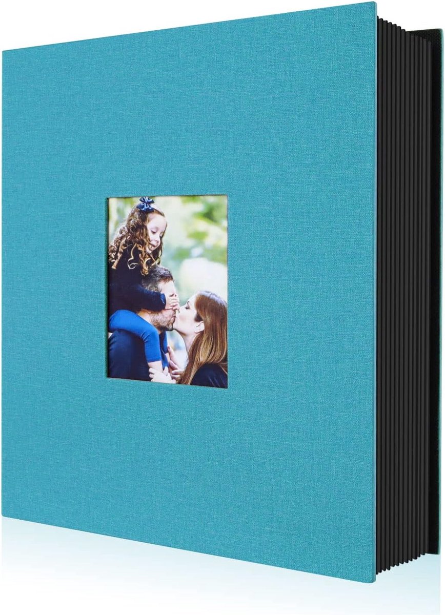 SnelShoppen - Fotoalbum 10x15, 400 Covers, Luxe Linnen Album voor Verticale Foto's in Teal Blauw met Exquisite Cover Design