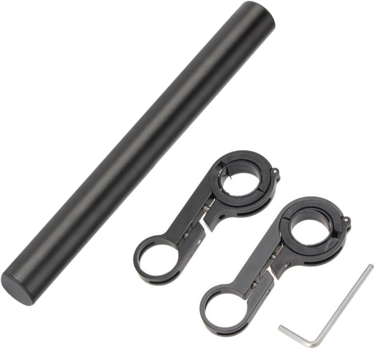 SnelShoppen - 20cm Professionele Fiets Handvat Extensie Beugel Dubbele Beugel Fietsen Accessoire Verlengstuk Aluminium Zwart
