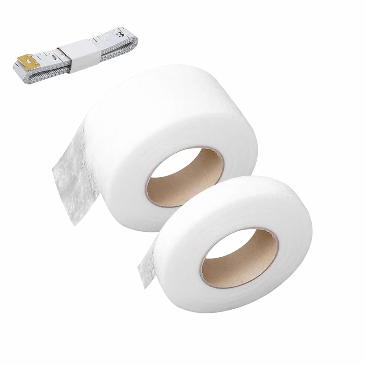 SnelShoppen - 2 Stuks Hete Plakband voor Zoom, Extra Brede Strijkband, Stoffen Rol met Meetlint, Zoomband voor Gordijnen en Broeken (20mm x 50m, 60mm
