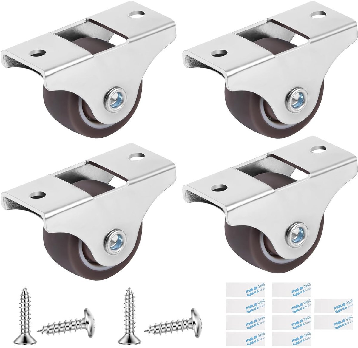 SnelShoppen - 4 Stuks 25 mm Gummiwielen - Zware Rubber Meubels, Vloerbeschermers voor Binnen en Buiten - Duurzaam en Stabiel - Ideaal voor Tuin, Keuke