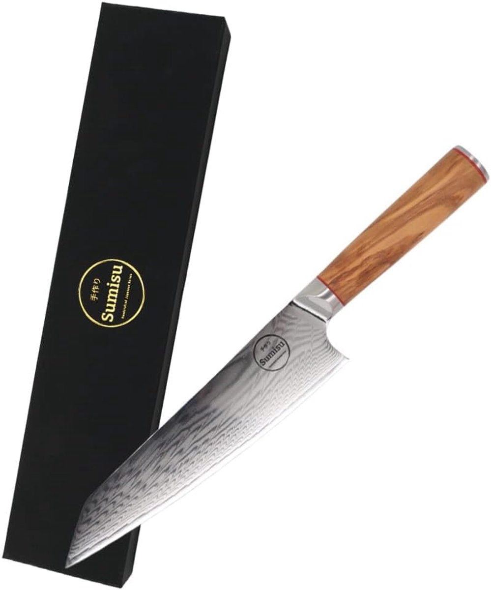 SnelShoppen - Premium Japanese Kiritsuke Keukenmes - 100% Damast Staal - Luxe Cadeau Verpakking - 20 cm Snijblad - Perfect voor Koken en Chefs