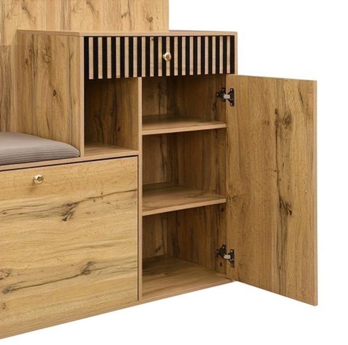 Halmeubel – Halkast – Garderobekast – Schoenenkast – Kapstok – Compact – Bamboe Materialen