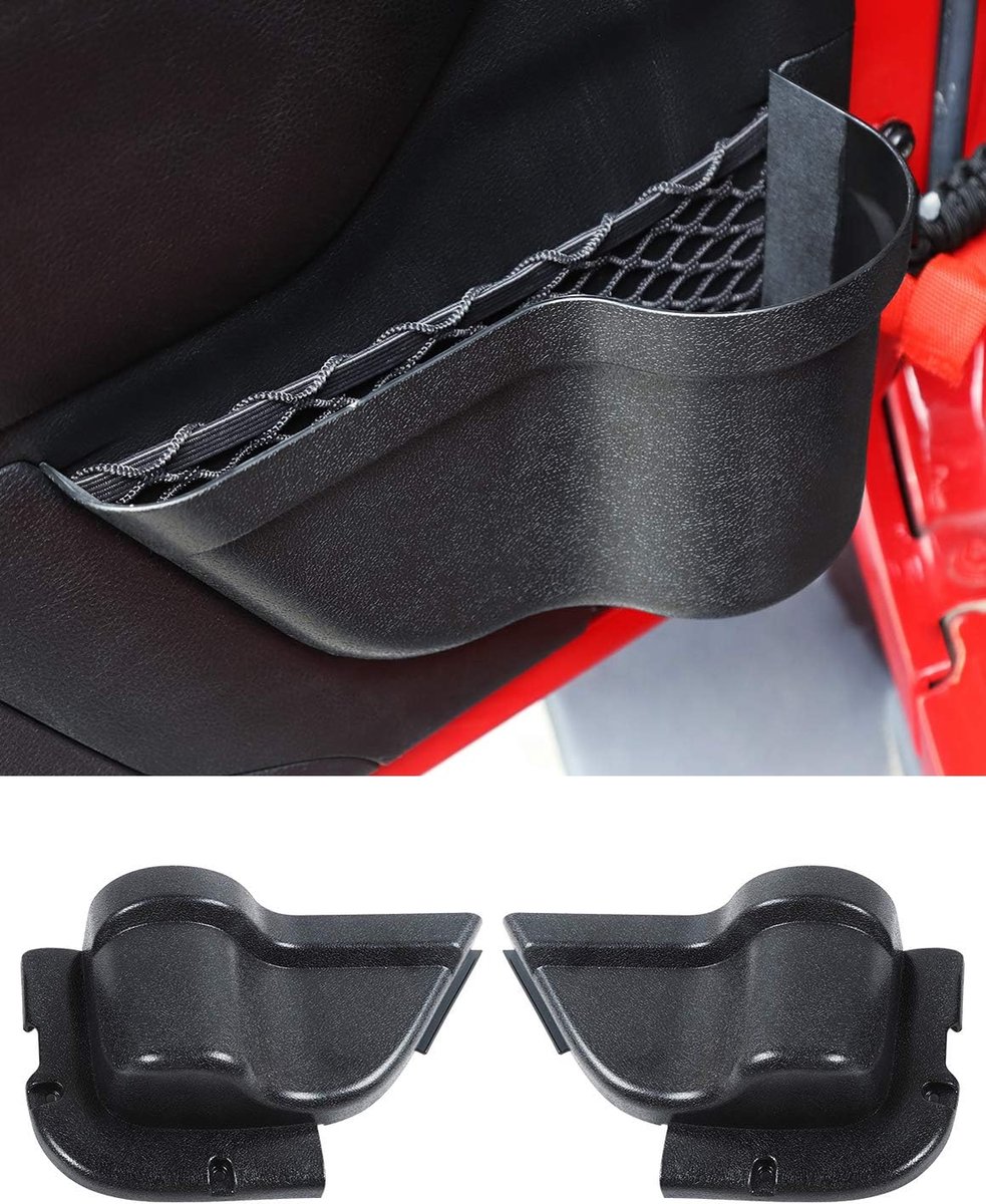 SnelShoppen - DP3 Auto Deur Opbergzakken - Organiser voor Binnenkant Deur - Zwart - Set van 2 - Duurzaam en Sterk - Perfect voor Auto Accessoires