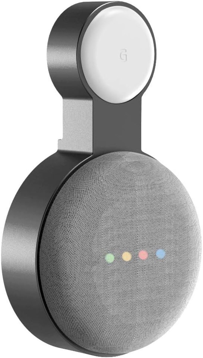 SnelShoppen - Wall Mount voor Google Nest Mini (2e Generatie), Elegante Zwart, Kabelbeheer, Ruimtebesparende Beugel voor Thuis, Keuken, Kantoor, Badka