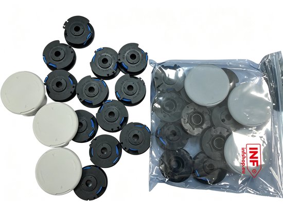 12-pack draadspoelen met 3 hoezen voor Ryobi grastrimmers van Merkloos	 — afbeelding 2