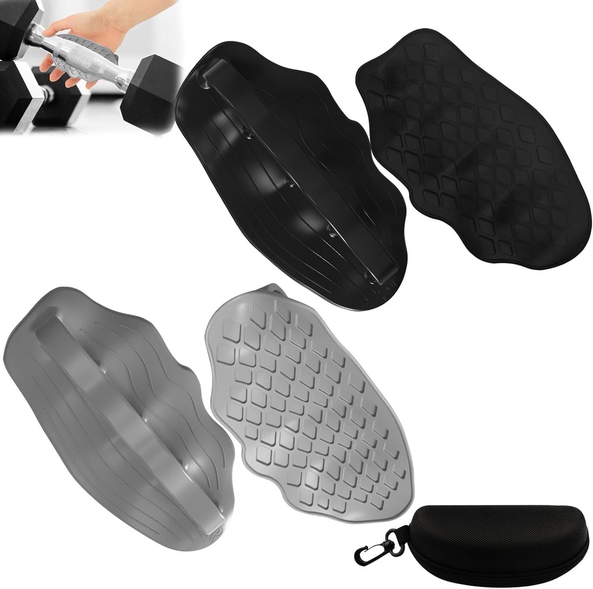 SnelShoppen - 2 Pairs Anti Slip Workout Grip Pads voor Gewichtheffen, Ergonomische Silicone Handbeschermers, Comfortabele Gym Handgrepen voor Pull Up,