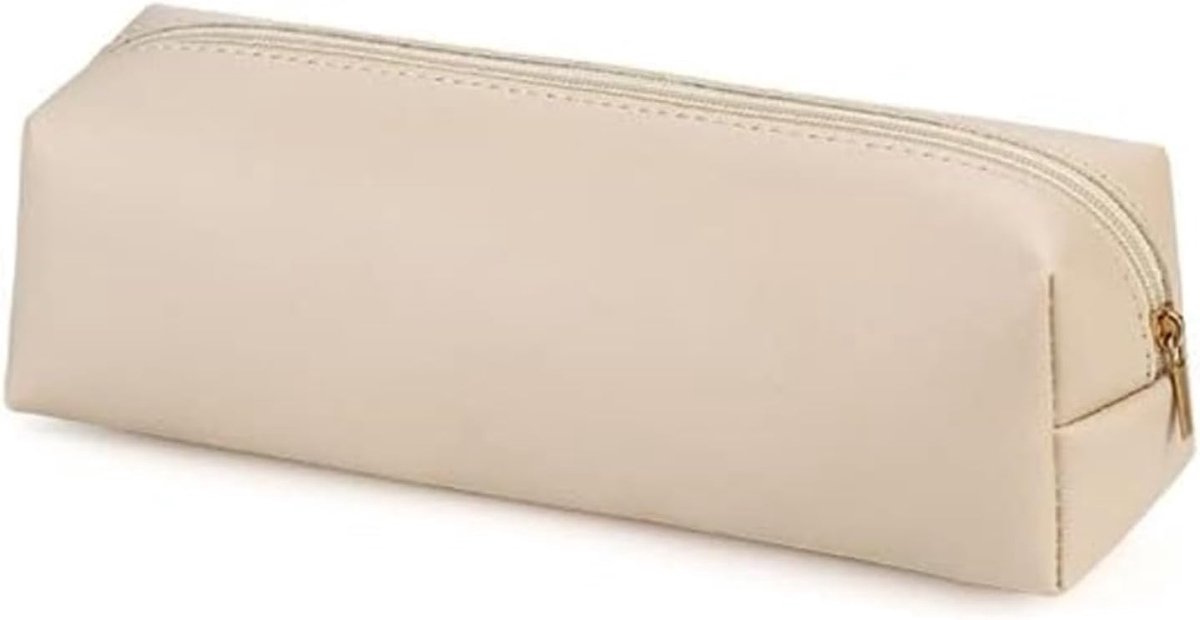 SnelShoppen - Luxe PU Leren Pennenhouder - Slank Ontwerp - Ritssluiting - Multifunctionele Opbergtas - Cosmetica Tas voor Studenten, Kinderen, Meisjes