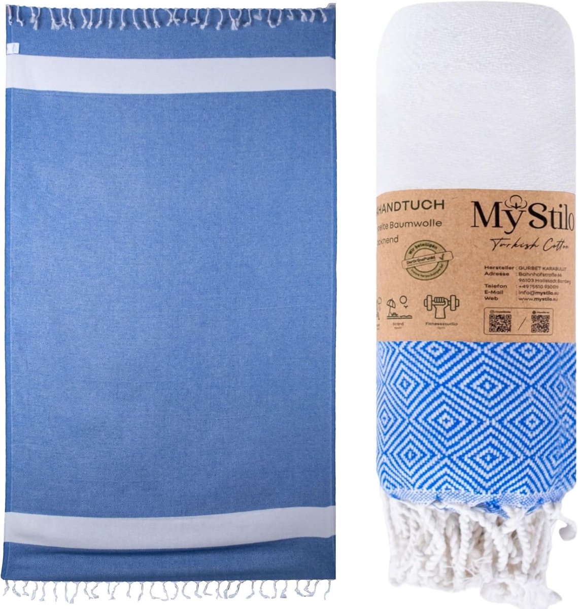 SnelShoppen - XXL Strandhanddoek, Sauna Handdoek, Dikke Zachte Badhanddoek 100 x 200 cm, Sneldrogend, Premium Hammam Handdoek met Diamantpatroon, Roya