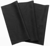 Microvezel Reinigingsdoekjes - 10 Stuks Zwart - Schermdoekjes 15 x 15 cm - Wasbare Pluisvrije Poetsdoekjes voor Bril, Smartphone, Tablet,