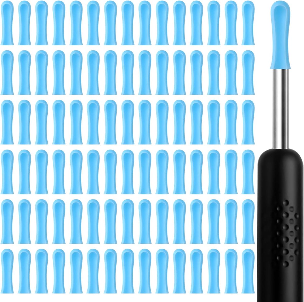 SnelShoppen - 90 Stuks Earwax Removal Tips - Silicone Oorkappen - Herbruikbare Oorlepel Accessoires - Voor Wet & Dry Oorwax Verwijdering - Compatibel