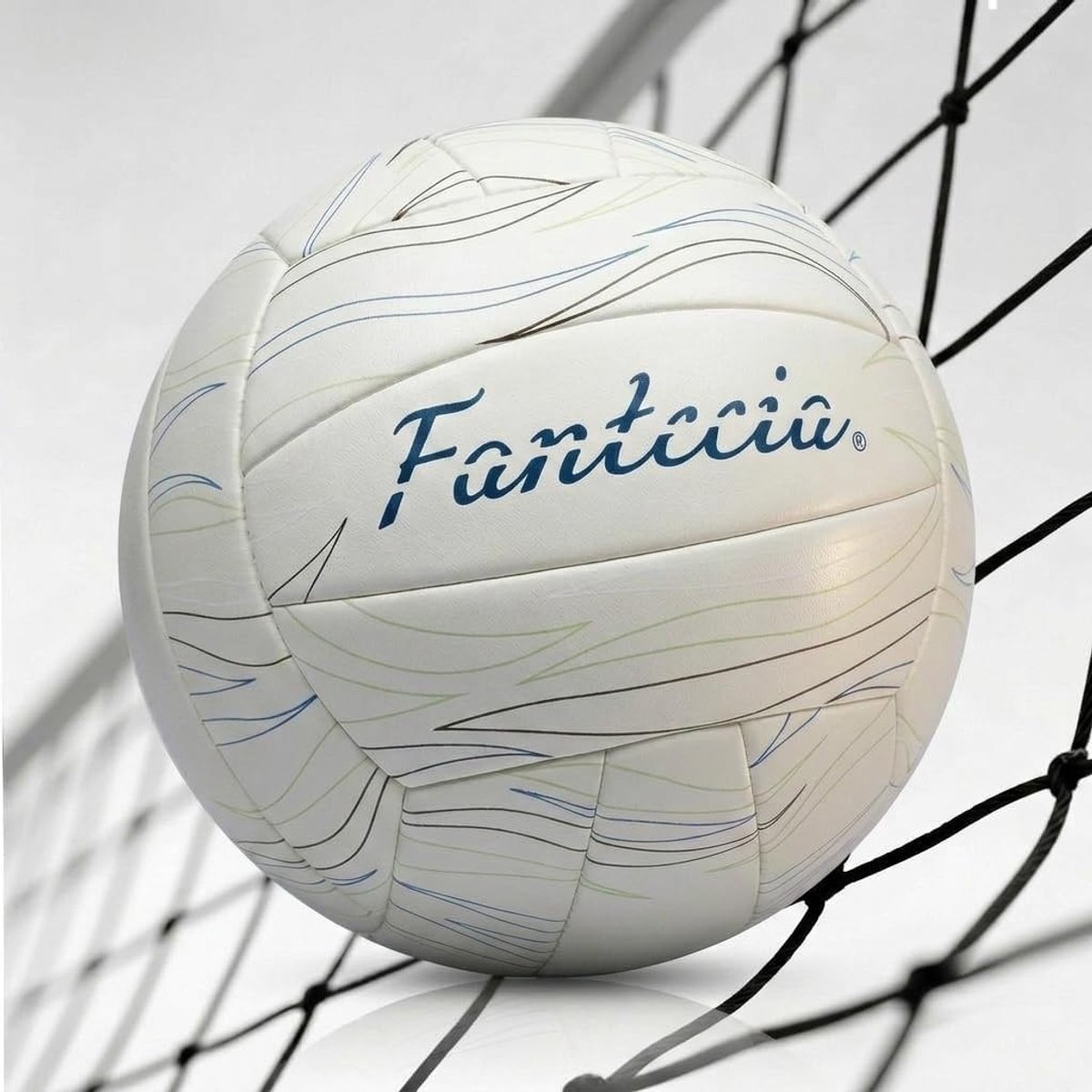 SnelShoppen - Official Beach Volleyballs No. 5, Zacht Leer, Wit met Pomp, Ideaal voor Binnen, Buiten, Zwembad, Strand en Tuin