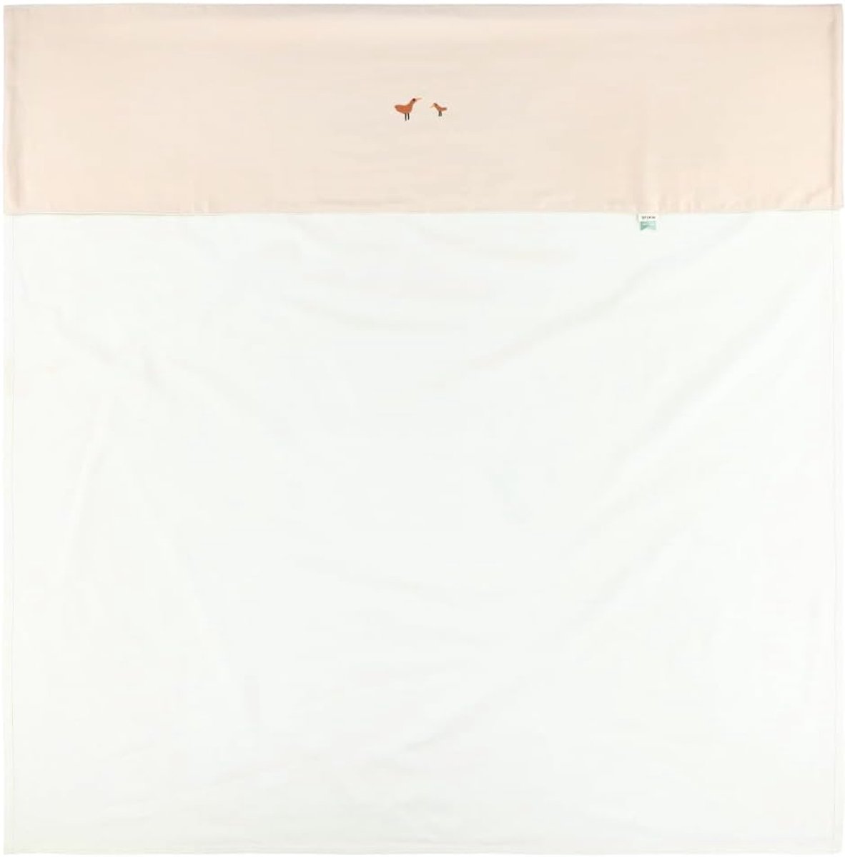 SnelShoppen - Trixie Cot Sheet Babbling Birds 110x140 cm - Katoenen Wiegdeken voor Baby's - Kleurige Vogels - Geschikt voor Ledikant en Camping